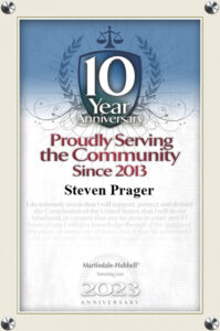 10 Year Anniversary Proudly Serving the Community Since 2013 Steven Prager