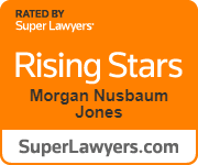 Rated by Super Lawyers Rising Stars Morgan Nusbaum Jones SuperLawyers.com